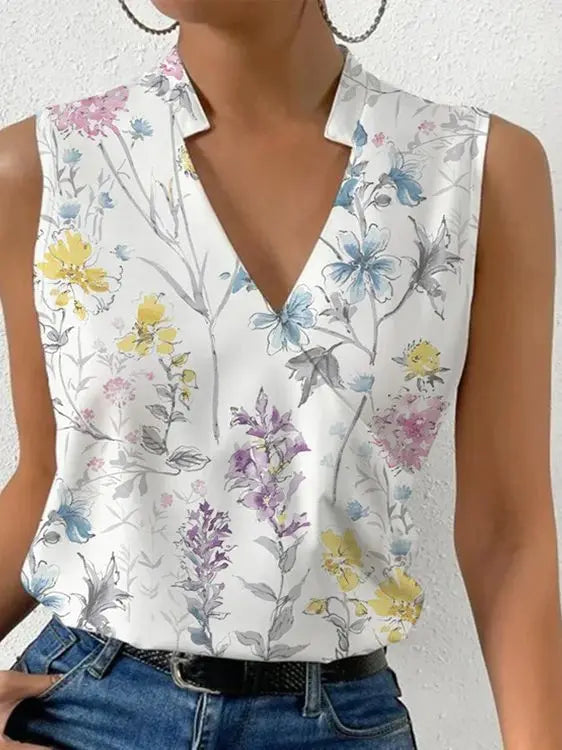 Ursula – Top Estivo Con Scollo A V Dallo Stile Casual