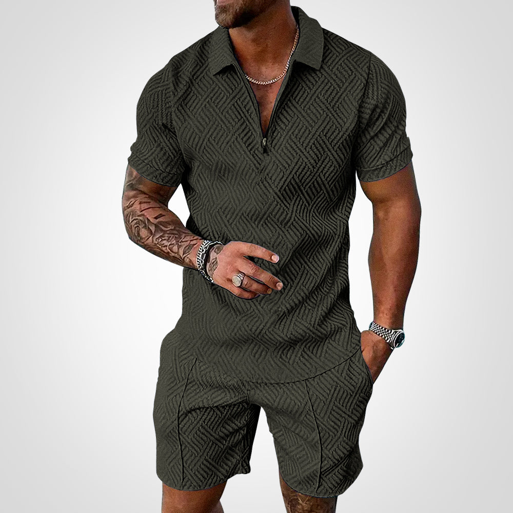 Rinaldo – Set Da Uomo Con Camicia A Maniche Corte E Bermuda Casual