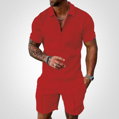 Rinaldo – Set Da Uomo Con Camicia A Maniche Corte E Bermuda Casual