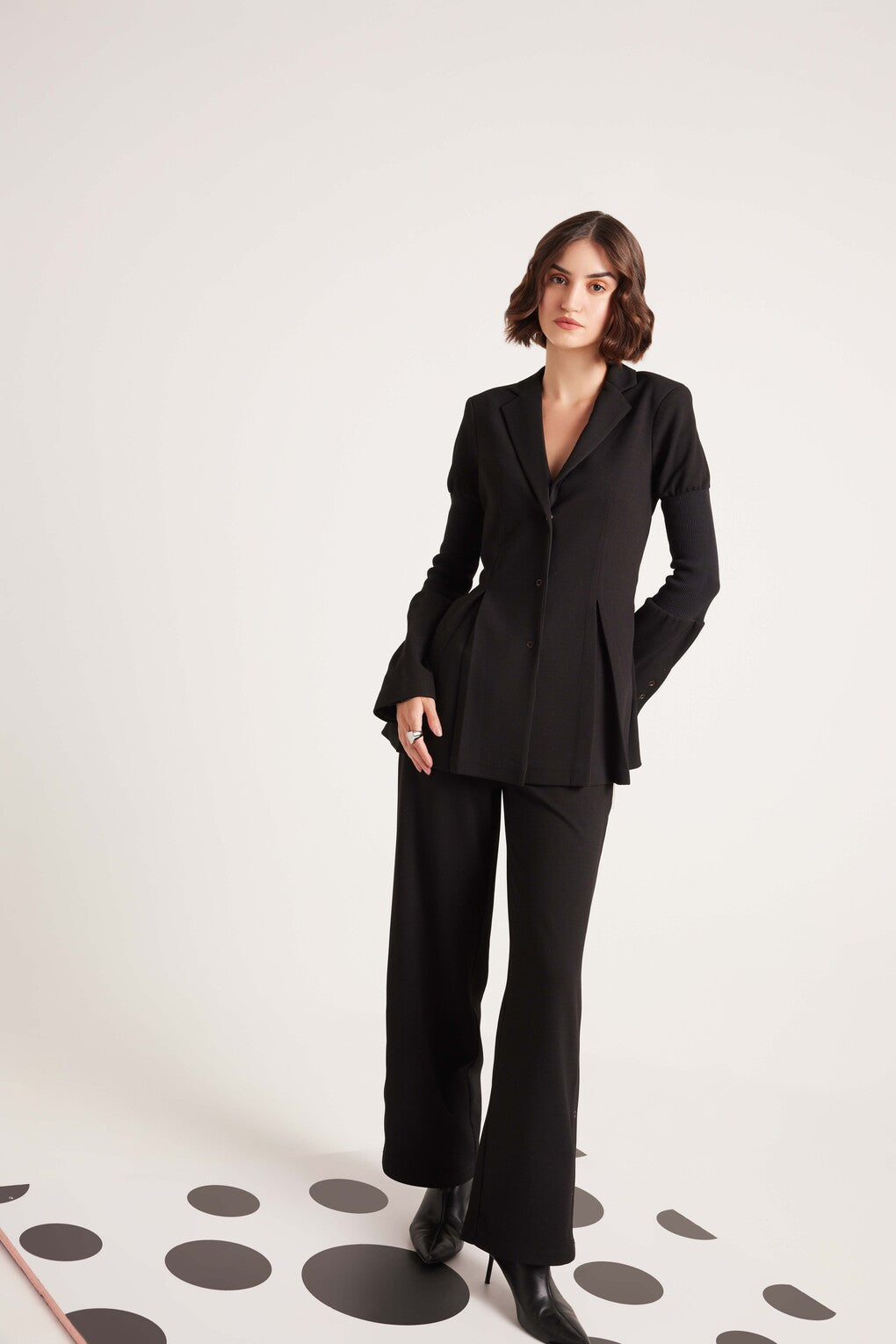 Alma - Blazer Set Peplum Pulse Nero Donna