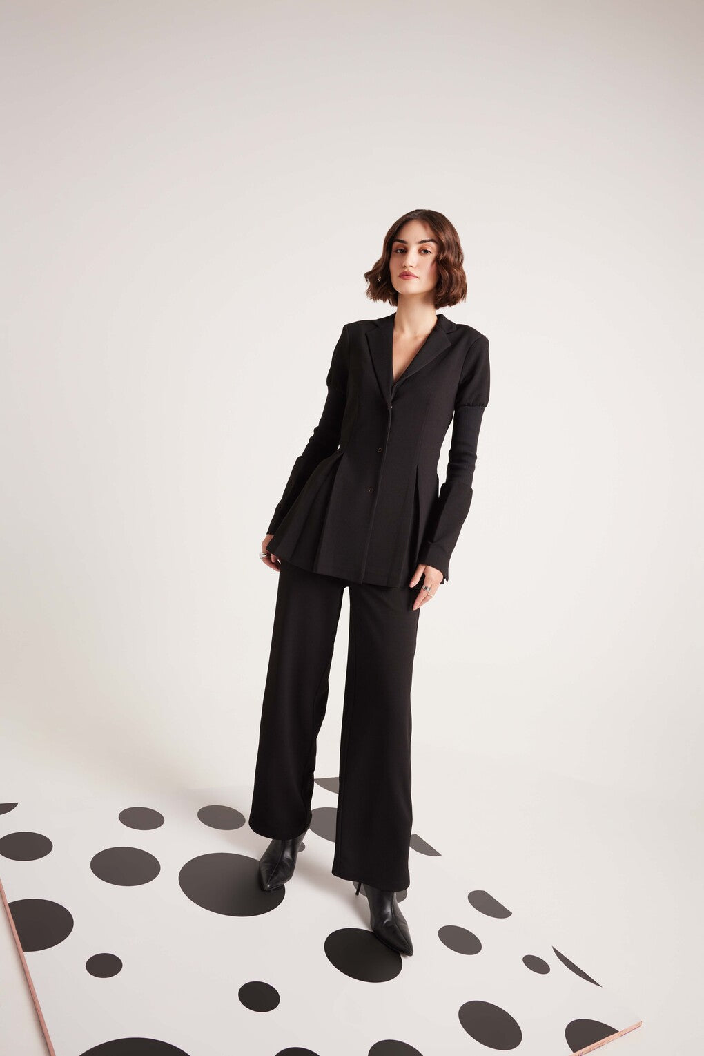 Alma - Blazer Set Peplum Pulse Nero Donna