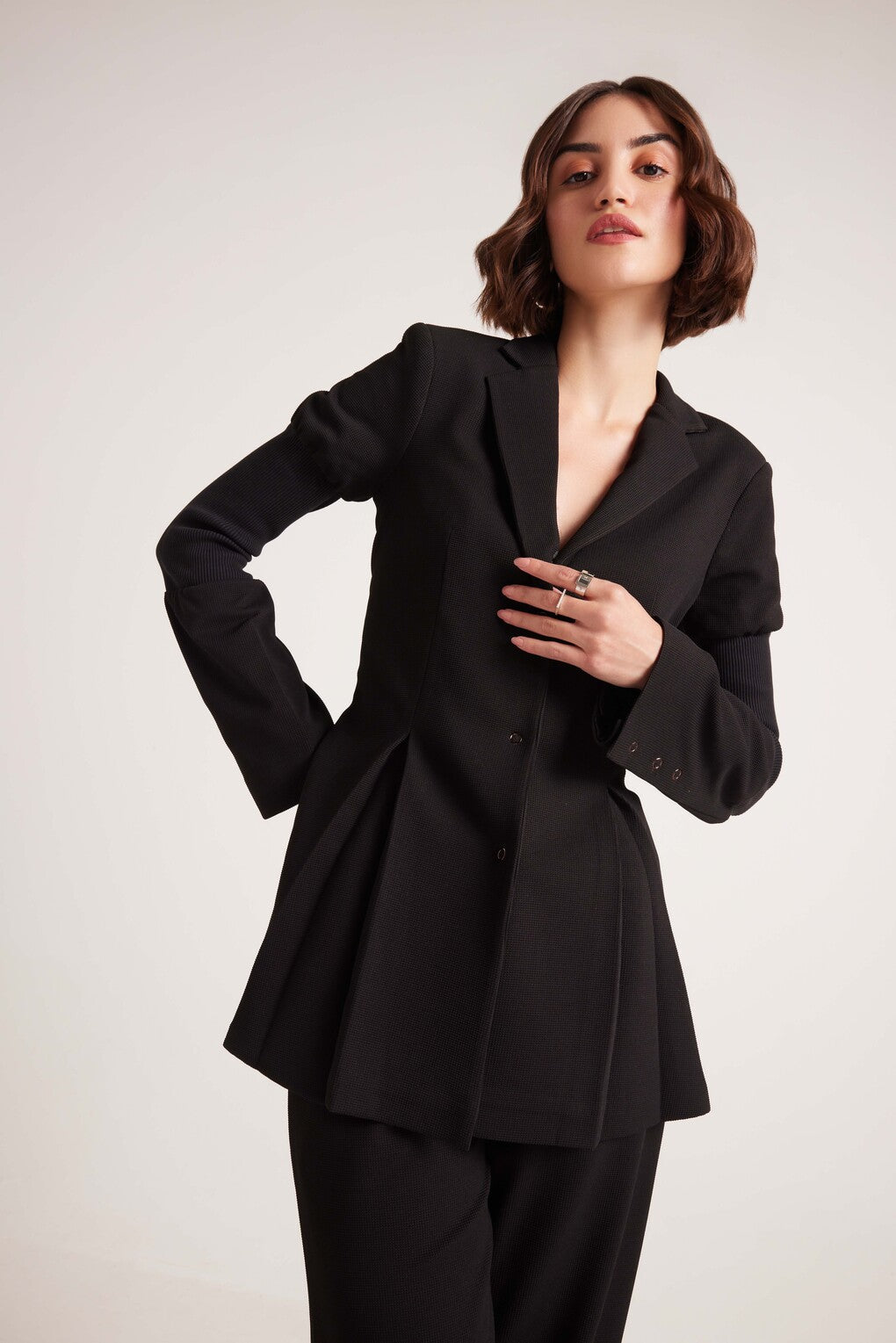 Alma - Blazer Set Peplum Pulse Nero Donna