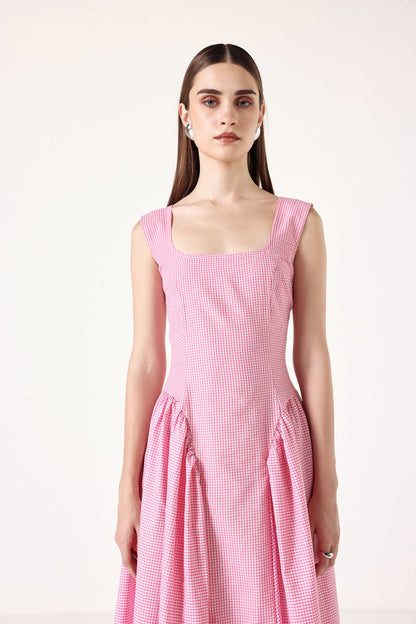 Aurora - Abito Gingham con Corsetto Donna