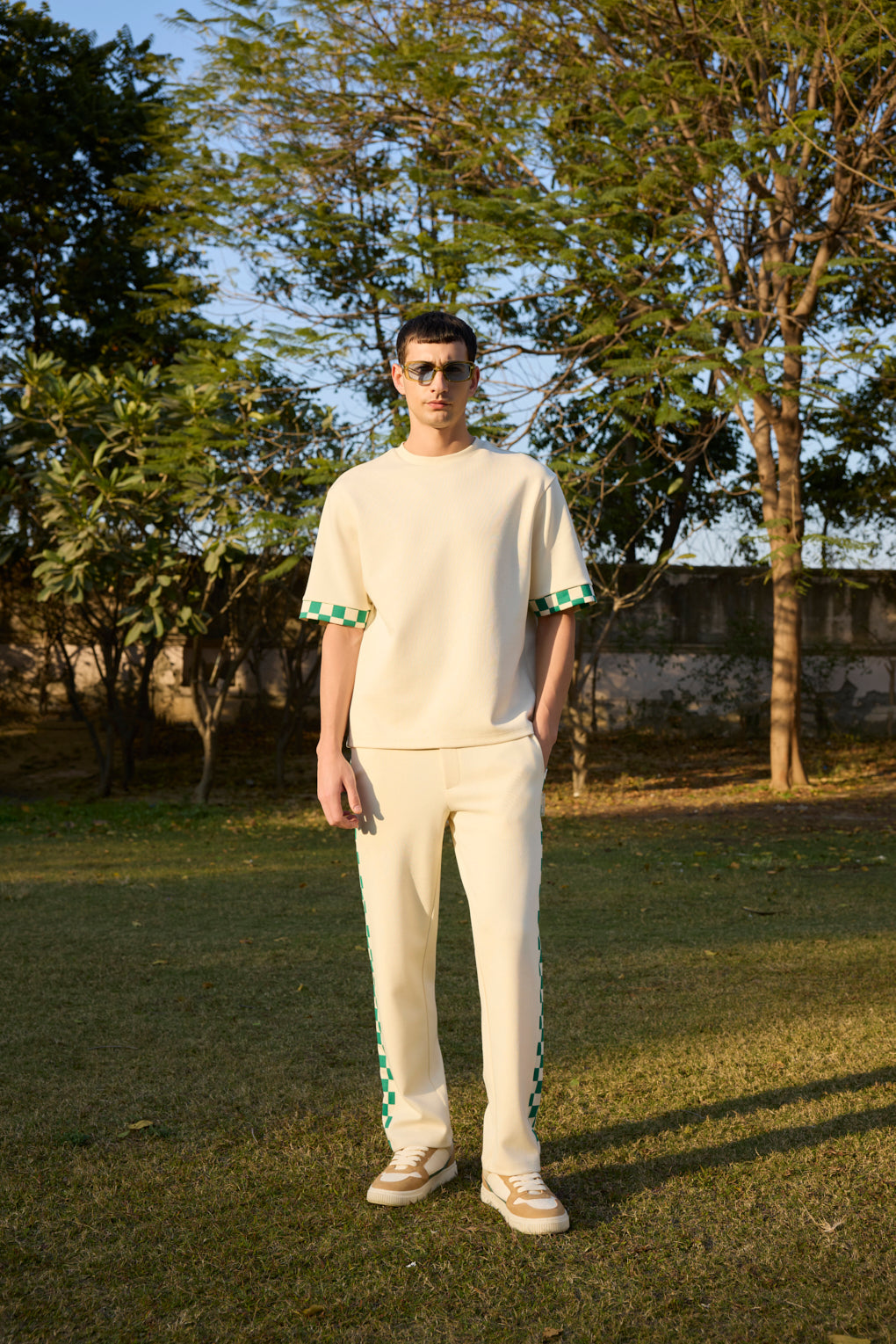 Alvise - Pantaloni Heritage Grid Co-ord Set Uomo