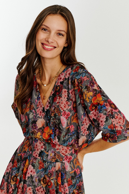 Adriana - Abito Midi Floreale Donna Elegante