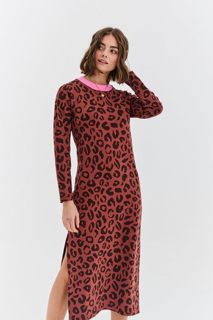 Tamara - Abito Donna Leopardato Elegante Moderno