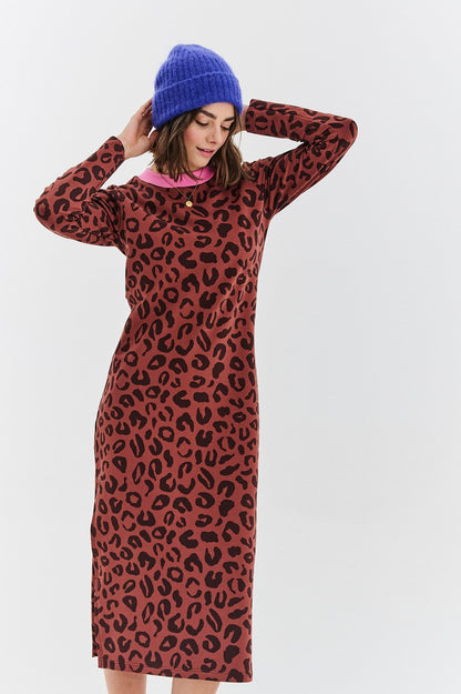 Tamara - Abito Donna Leopardato Elegante Moderno