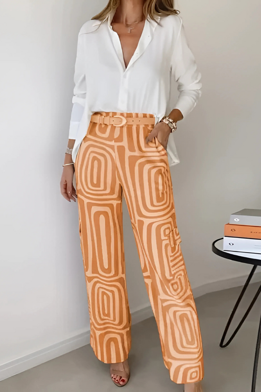 Natalia - Completo da ufficio due pezzi da donna Arancia