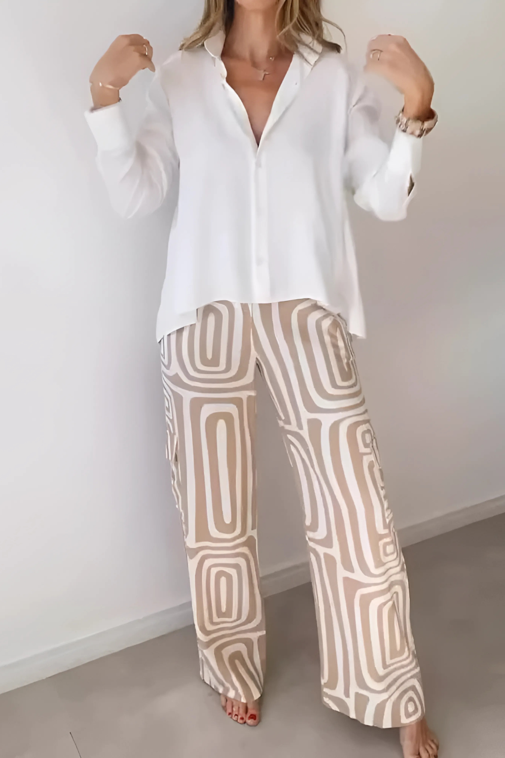 Natalia - Completo da ufficio due pezzi da donna Cachi