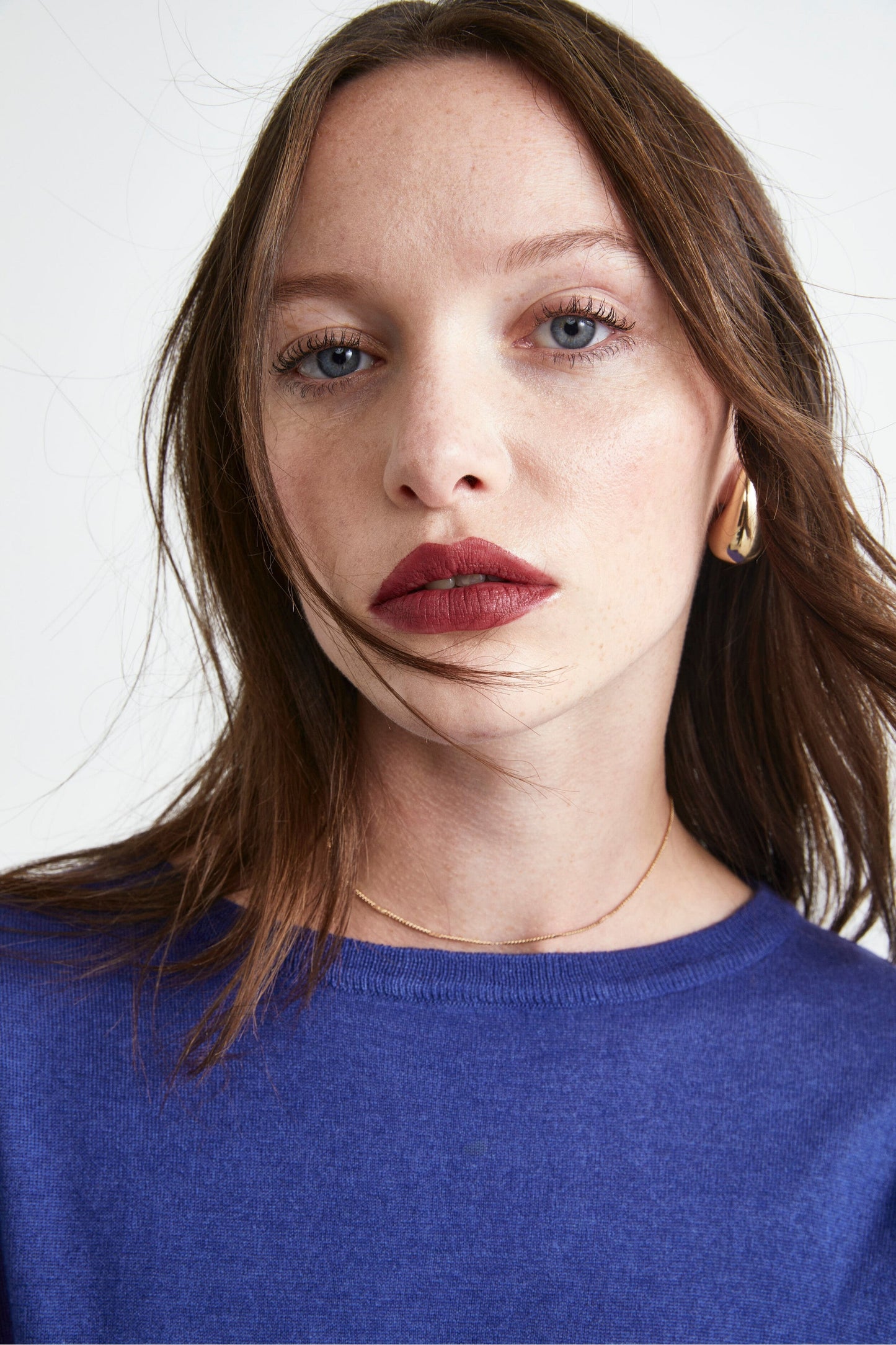 Nella - Pullover extrafine seta e cashmere elegante Blu