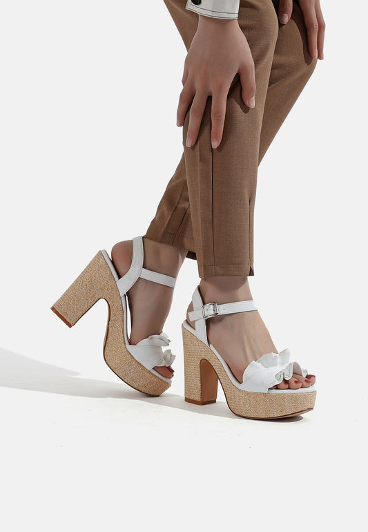 Nemia – Sandali Ecopelle con Sottopiede in Pelle Donna Bianco