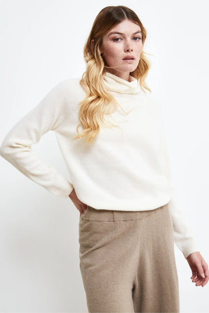 Neri - Maglia Collo Morbido lana cashmere Latte