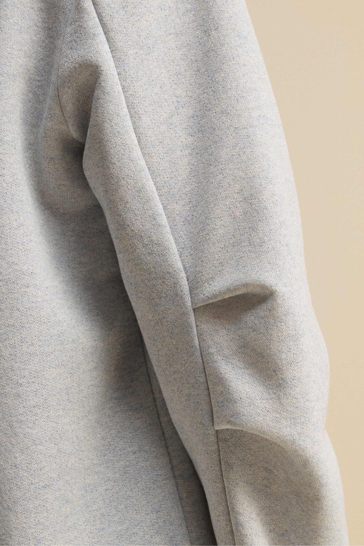 Nerina - Felpa lurex con scollo a V elegante Gray 