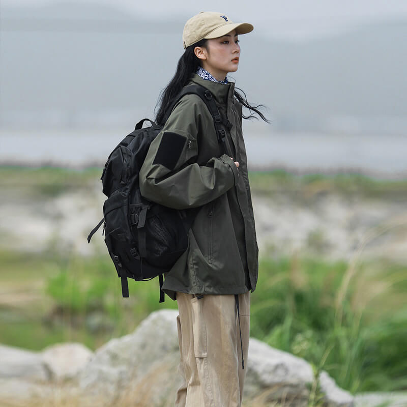 Nicoletta - Giacca antivento e impermeabile elegante Verde