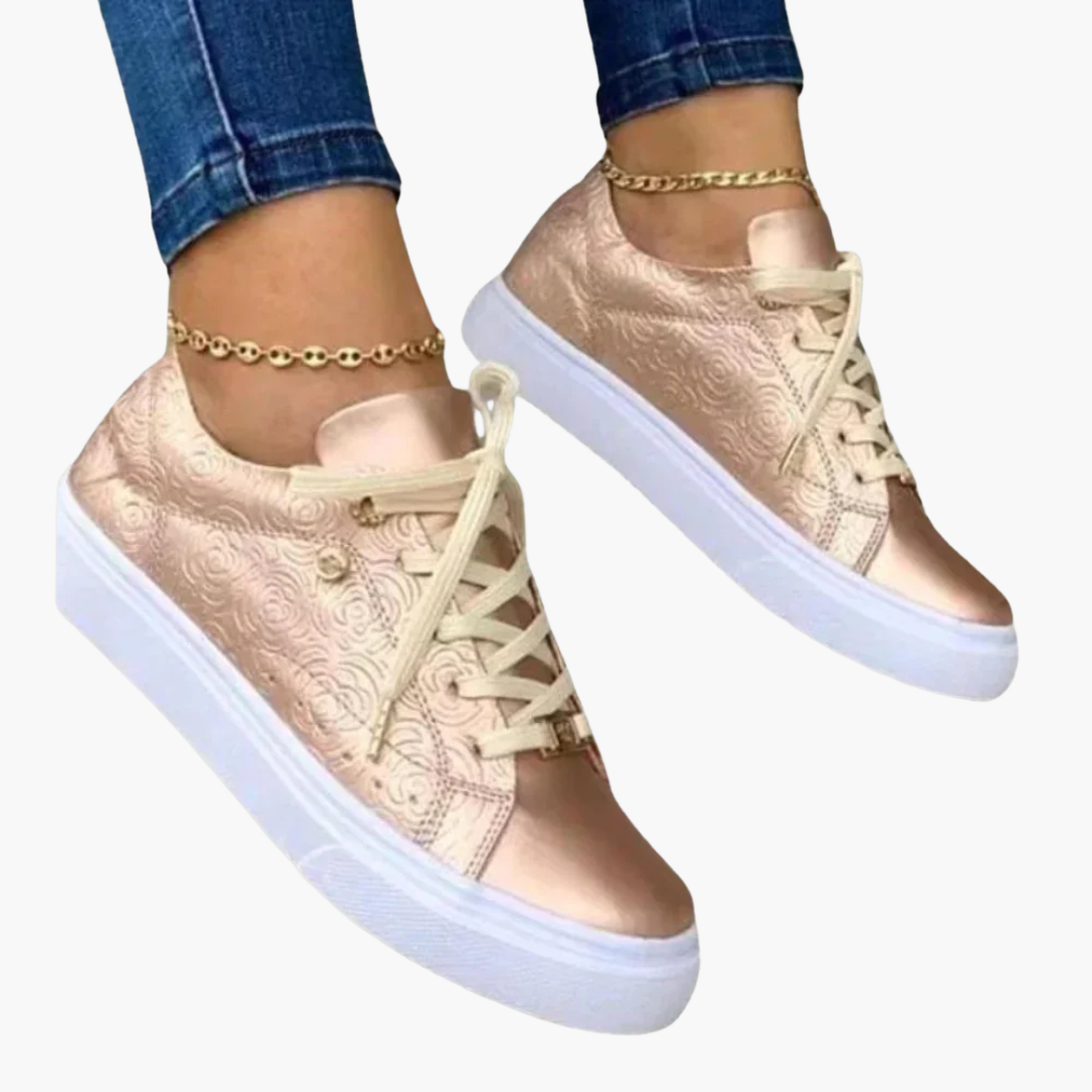 Nila – Sneakers Eleganti da Donna per Tutti i Giorni Rosa oro