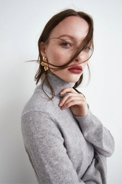 Nilla - Dolcevita Donna Lana Cashmere Elegante Cenere