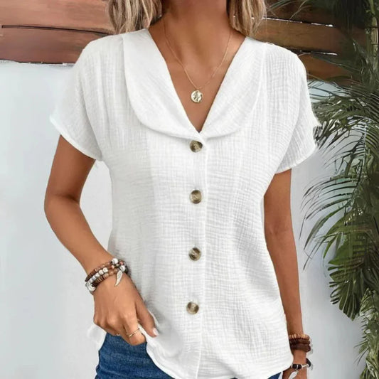 Ninetta – Elegante Camicetta Estiva da Donna Bianco