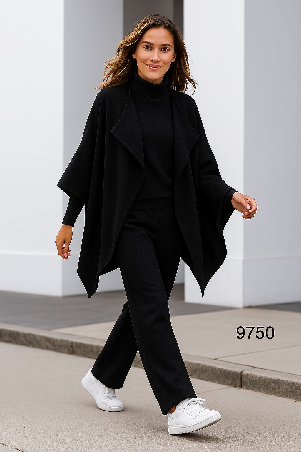 Niria - Completo Donna Elegante con Cardigan Grigio Scuro