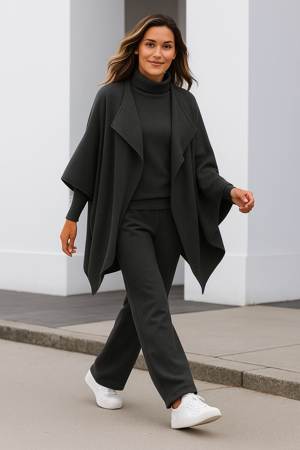 Niria - Completo Donna Elegante con Cardigan Nero