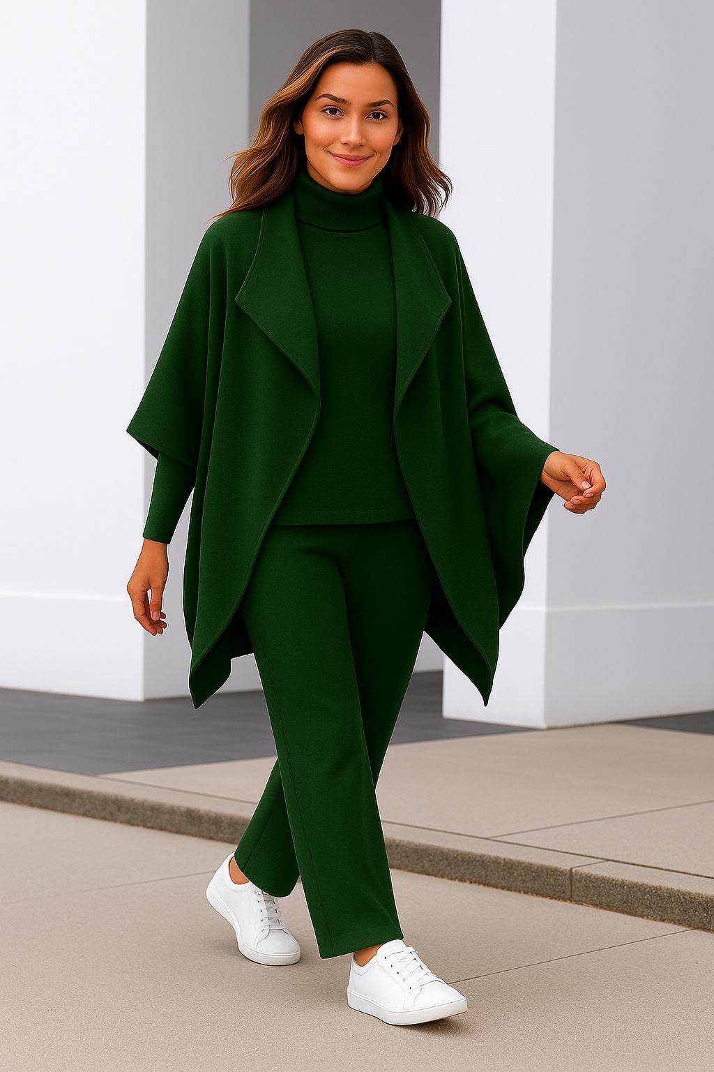 Niria - Completo Donna Elegante con Cardigan Verde