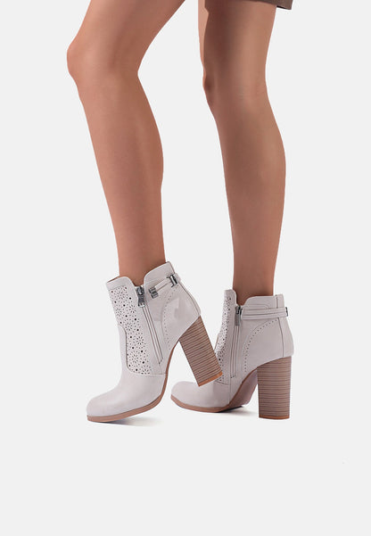 Niria – Tronchetti Estivi con Tacco a Blocco Donna Beige