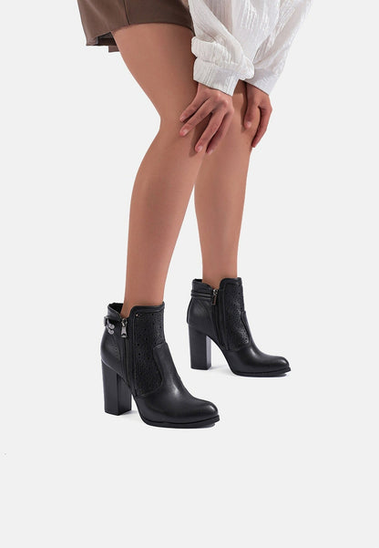 Niria – Tronchetti Estivi con Tacco a Blocco Donna Nero