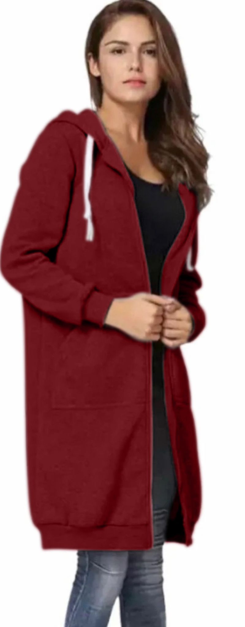 Norida - Giacca Donna Elegante con Zip Bordeaux