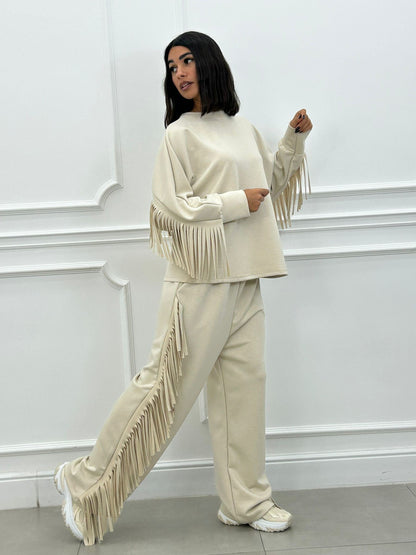 Norvella - Coord-Set Fringe Fever New AI26 BEIGE