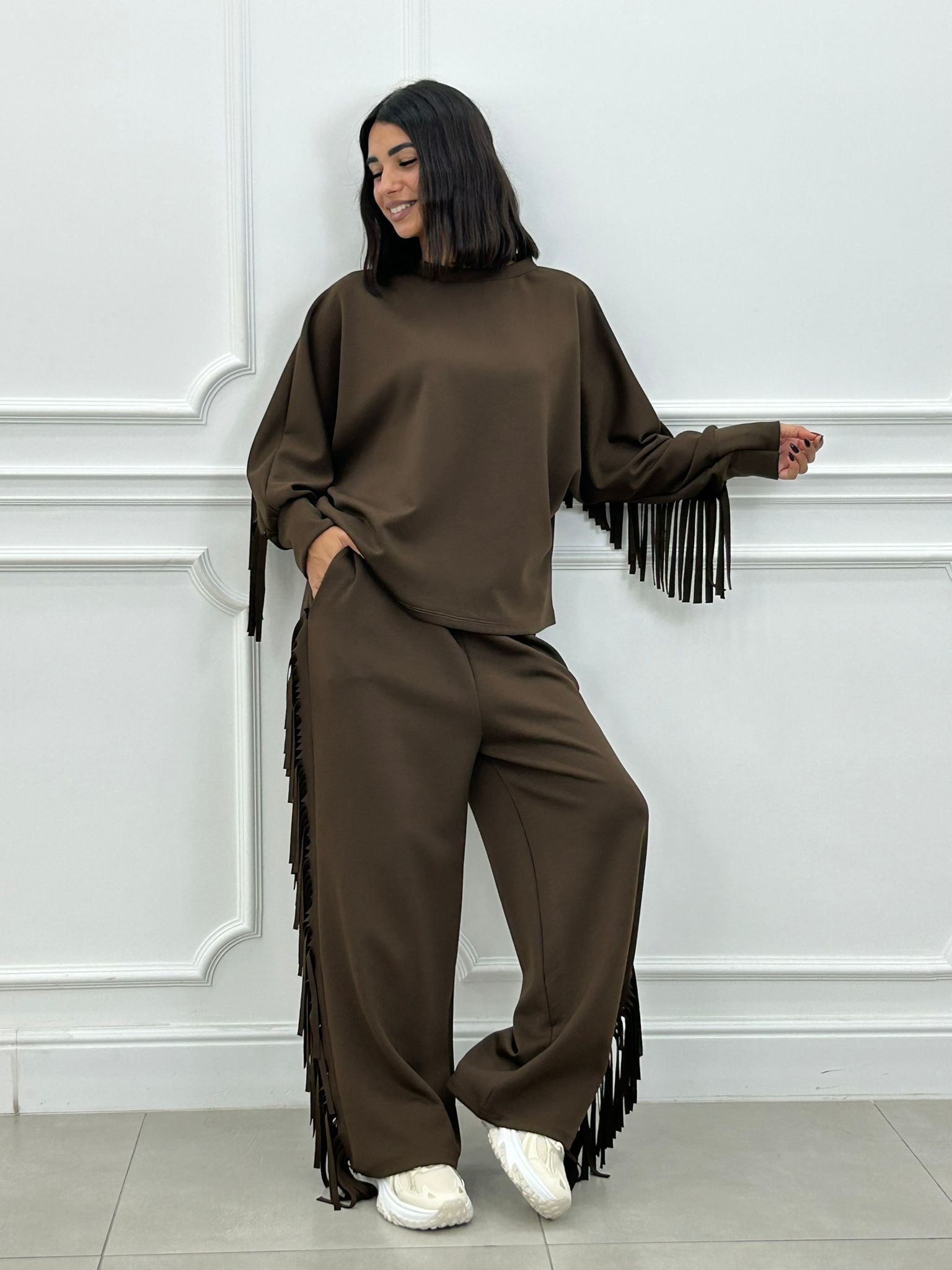 Norvella - Coord-Set Fringe Fever New AI26 MARRONE