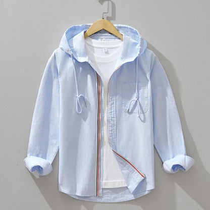 Kunibert - Felpa Uomo Zip Cappuccio Casual Estiva Leggera