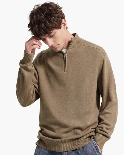 Romeo – Maglione Invernale Con Mezza Zip E Orlo A Coste