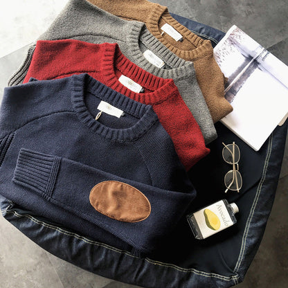 Duccio - Maglione Uomo Con Toppe Stile Classico