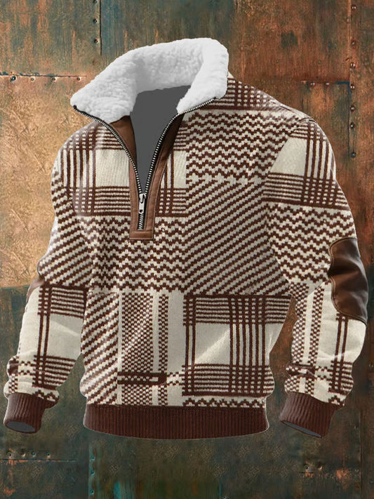 Teofilo - Maglione Con Zip Collo Alto Uomo