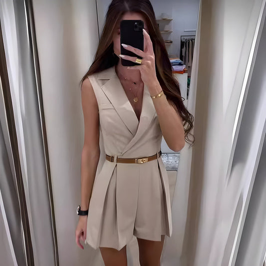 Maura - Tuta Donna Senza Maniche Elegante Estiva Chic