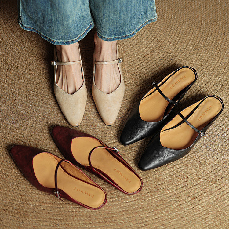 Kalista - Mules Donna Vera Pelle Eleganti Casual Chic