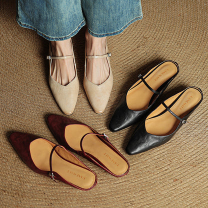 Kalista - Mules Donna Vera Pelle Eleganti Casual Chic