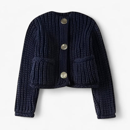 Helena - Cardigan con Bottoni Decorativi a Rilievo