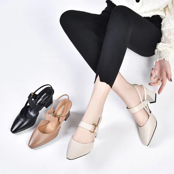 Onoria – Sandalias Ortopédicas con Tacón para Mujer Beige