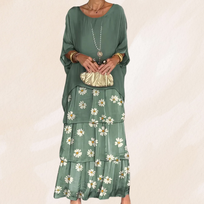 Jeannette – Vestito Maxi Donna con Collo Tondo Ampio