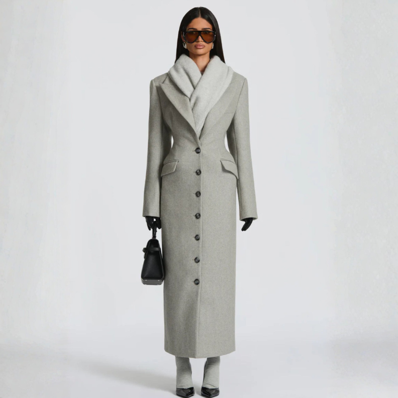 Teclina - Cappotto Lungo Donna Grigio