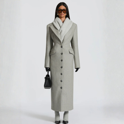 Teclina - Cappotto Lungo Donna Grigio