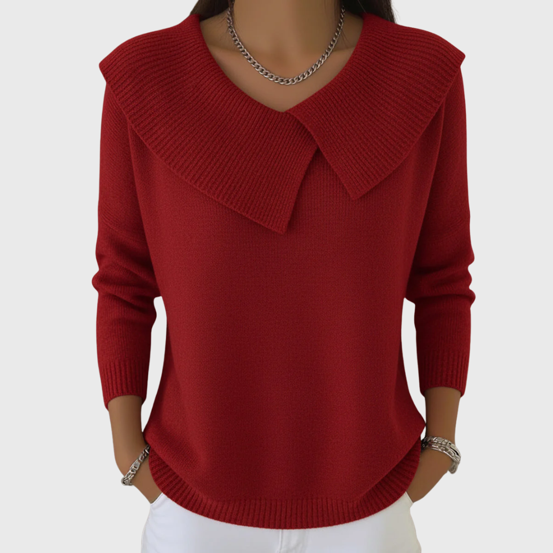 Ternizia - Maglia Donna Calda Colletto Morbido Chic