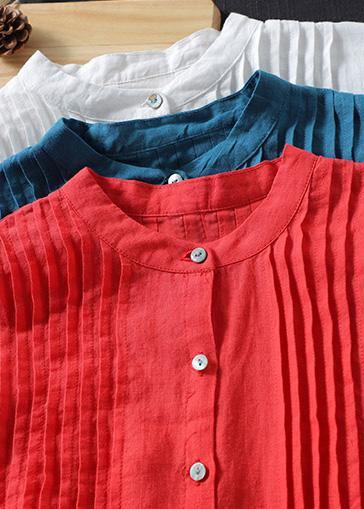 Teodora - Tunica Camicia Donna Bianca Ramie Naturale Moderna