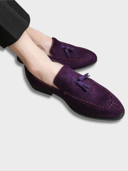 Osvalda – Mocasines Italianos para Hombre Morado