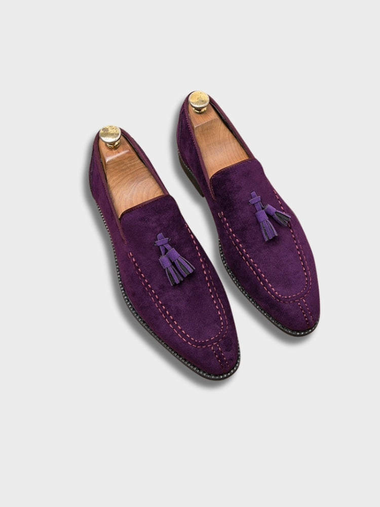 Osvalda – Mocasines Italianos para Hombre Morado