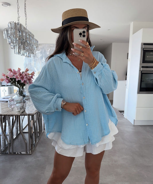 Rita – Blusa Taglio Vivo Oversize Per Un Look Casual Chic