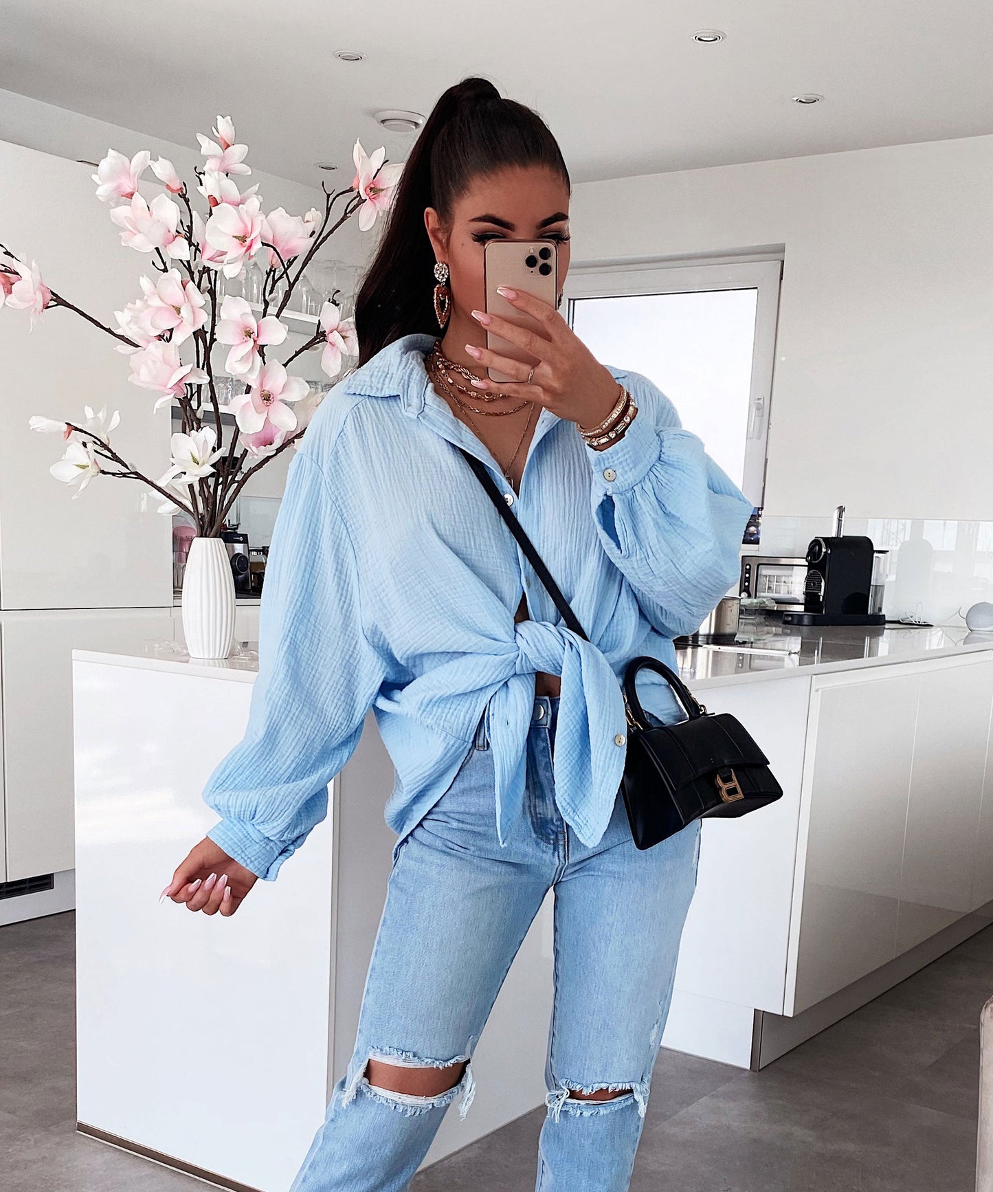 Rita – Blusa Taglio Vivo Oversize Per Un Look Casual Chic