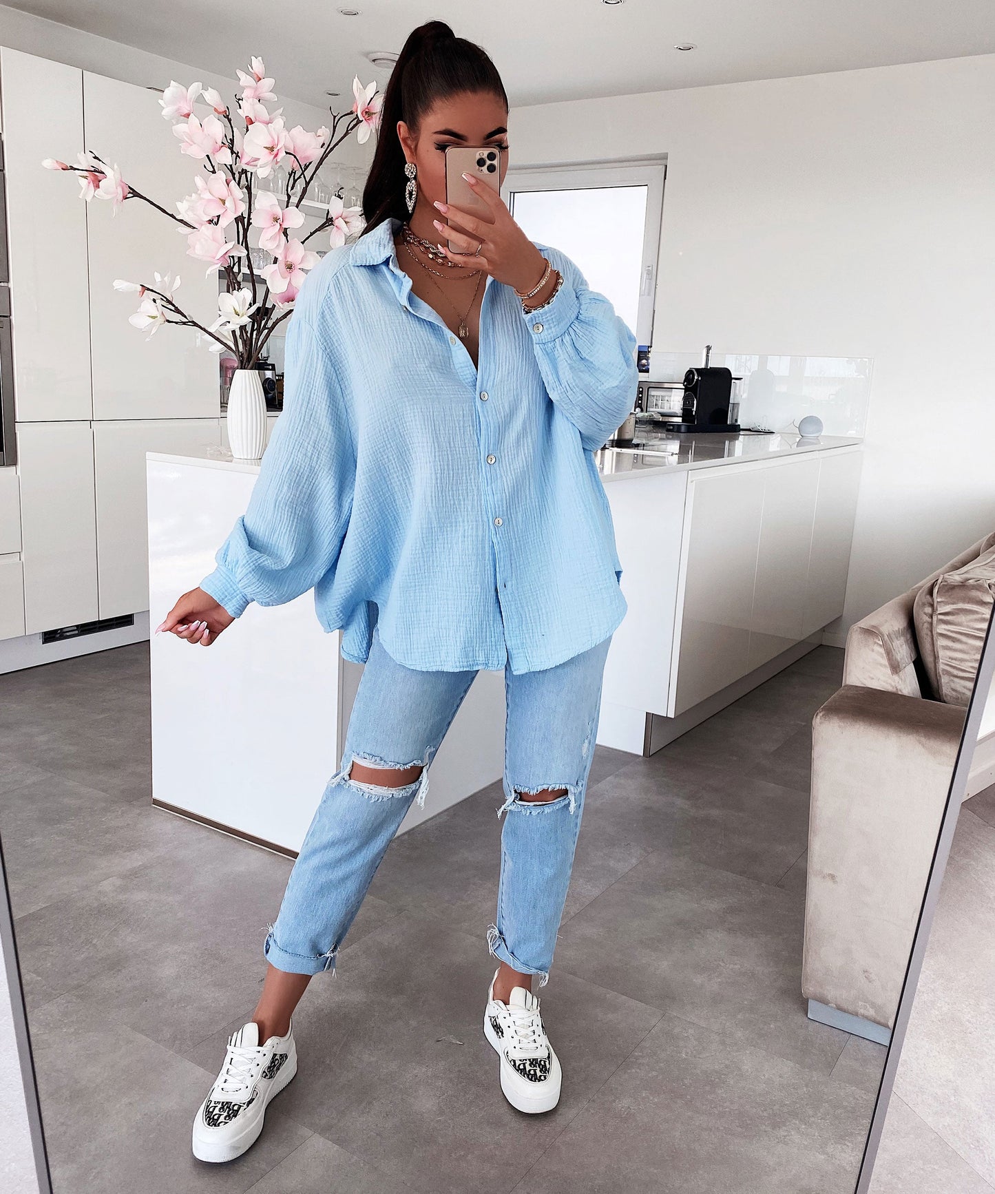 Rita – Blusa Taglio Vivo Oversize Per Un Look Casual Chic
