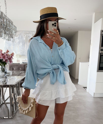 Rita – Blusa Taglio Vivo Oversize Per Un Look Casual Chic