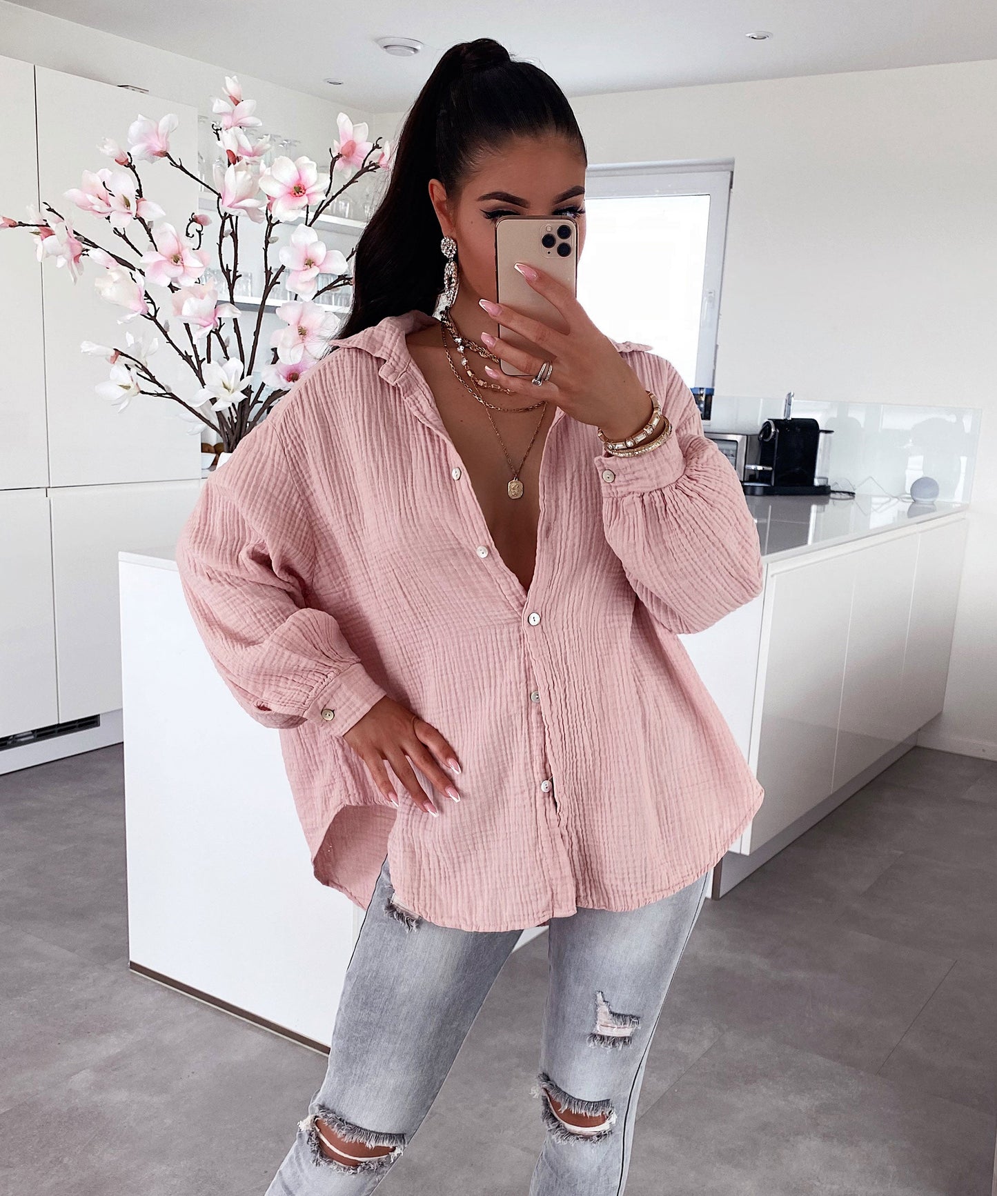 Rebecca – Blusa Oversize A Maniche Corte Dalla Vestibilità Moderna